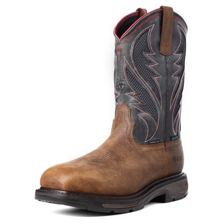 Ariat WorkHog XT VentTEK Wasserdichte Carbon Kappe Arbeits Boot Braun | m73FFvOE