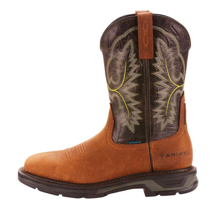 Ariat WorkHog XT Wasserdichte Arbeits Boot Tumbled Bark | W6GDuuOA