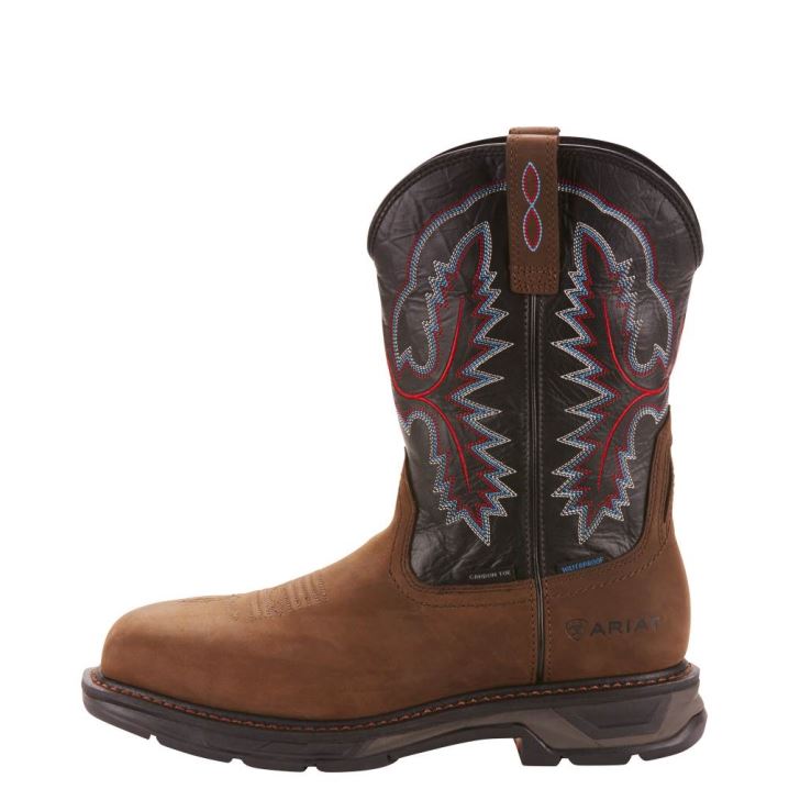 Ariat WorkHog XT Wasserdichte Carbon Kappe Arbeits Boot Braun | JXmbcICz