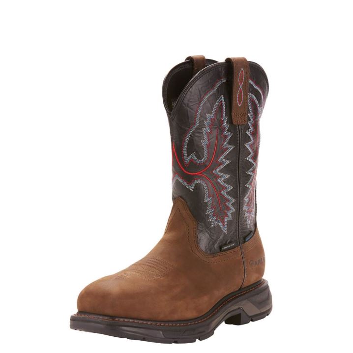 Ariat WorkHog XT Wasserdichte Carbon Kappe Arbeits Boot Braun | JXmbcICz