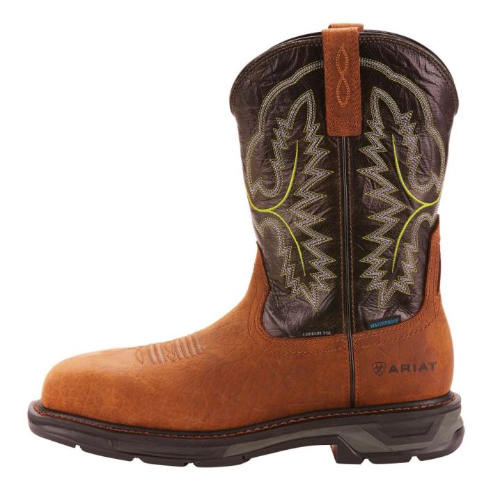 Ariat WorkHog XT Wasserdichte Carbon Kappe Arbeits Boot Tumbled Bark | jpssuGll