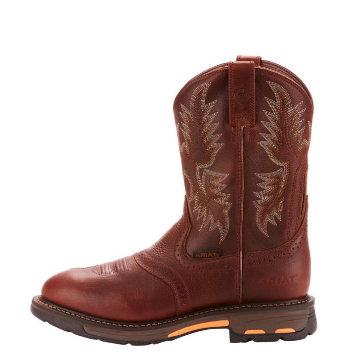 Ariat Workhog Pull-on Arbeits Boot Dunkelkupfer | tHYe5aiA