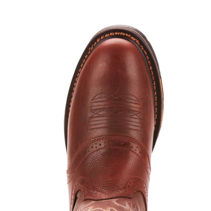 Ariat Workhog Pull-on Arbeits Boot Dunkelkupfer | tHYe5aiA