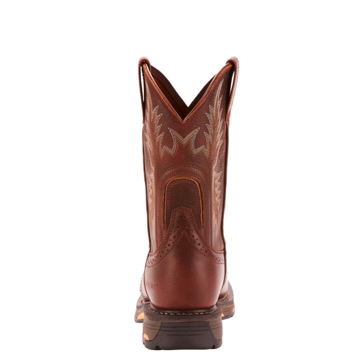 Ariat Workhog Pull-on Arbeits Boot Dunkelkupfer | tHYe5aiA