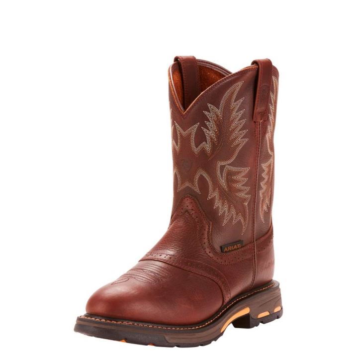 Ariat Workhog Pull-on Arbeits Boot Dunkelkupfer | tHYe5aiA