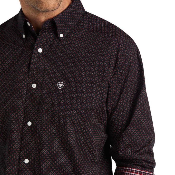 Ariat Wrinkle Free Abel Klassische Fit Shirt Schwarz | dkU8zDyt