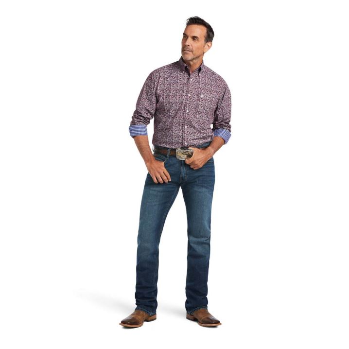 Ariat Wrinkle Free Castiel Klassische Fit Shirt Scooter | jrBj1RYT