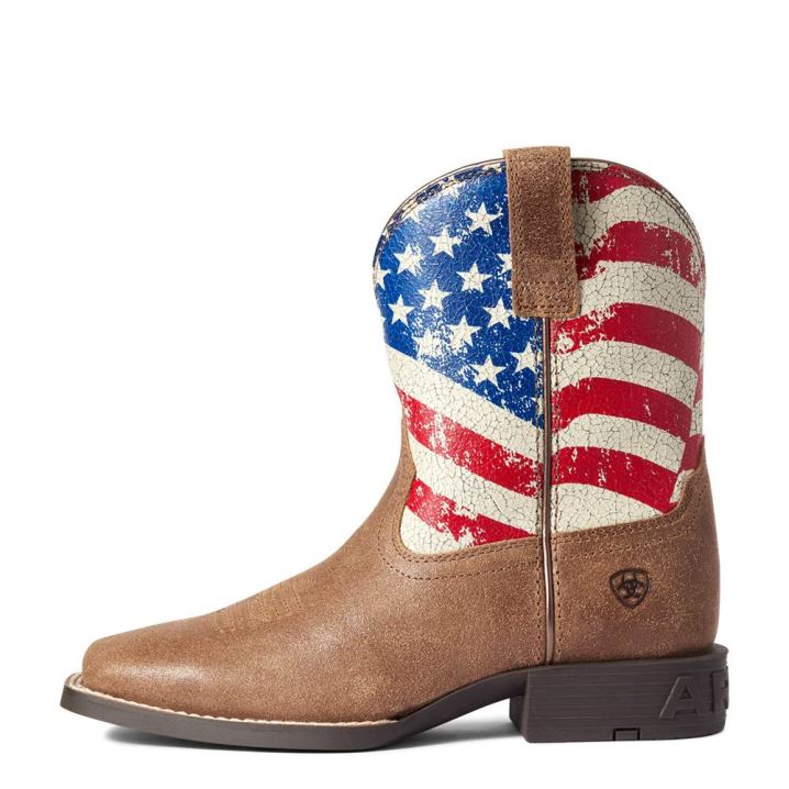 Ariat Youth Stars and Stripes Western Boot Braun | Ic7nkzoz